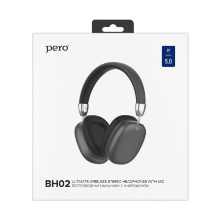 Headphones Pero BH02 Ultimate, wireless, microphone, 300 mAh, up to 12 hours, black-2