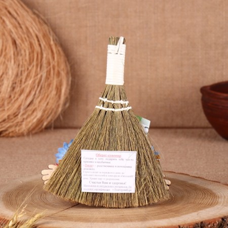 The amulet "Domovushka Tyukha", on a broom, mix-3