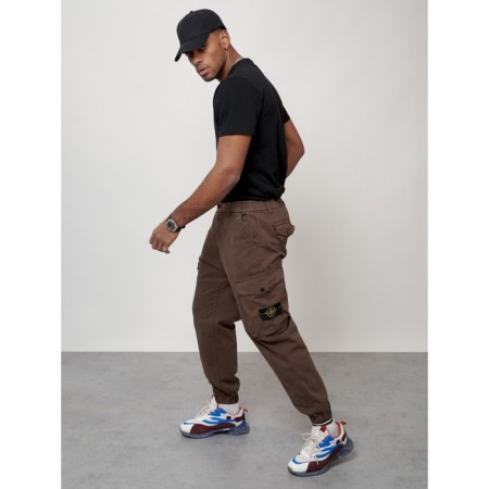 Cargo jeans men, size 48, brown color-10