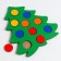 Mosaic "Emergency Christmas tree" with cards in a bag