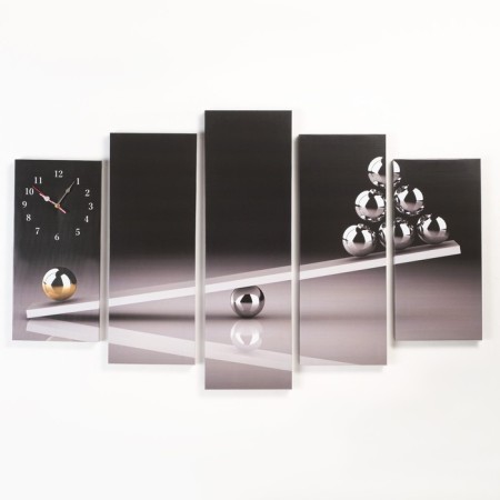 Carty clock is wall-mounted, modular "swing", silent, 80 x 140 cm