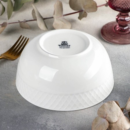 Porcelain salad Wilmax "Julia Vysotskaya", 900 ml, d = 16 cm, white color-2