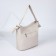 Luggage bag on lightning, 2 external pockets, milk color