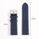 Watch strap, male, 24 mm, harness 75 mm, larynx 115 mm, genuine leather, blue
