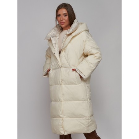 Coat insulated winter female, size 42, light-beige color-9
