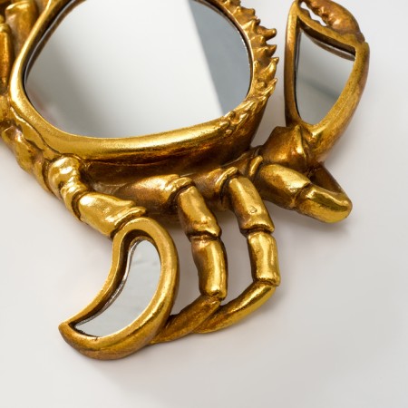 Panel interior polystone "Mirror crab" gold 23x4x18 cm-2