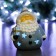 Figure with backlight "Santa Claus with a gift" 11x14x17cm