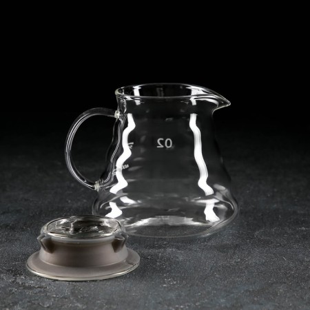Glass teapot with a breeze cover, 500 ml-4