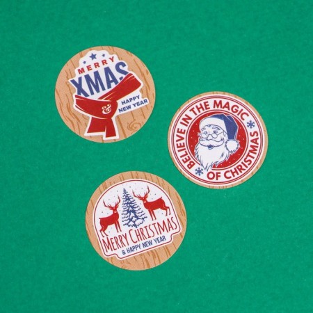 Stickers in the roll "Wooden Style", 500 pcs, 2.5 x 2.5 cm-4