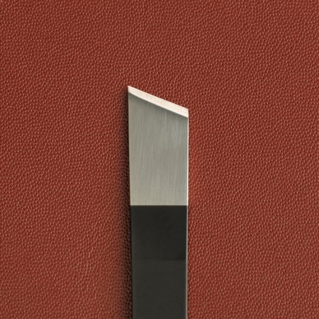 Knife for working with skin, mowed blade, 12.5 × 1 cm, black color-3