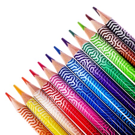 Pencils of 12 colors Deepsea Paradise, wooden, decorated, triangular, cardboard packaging with a suspension-2