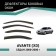 Defly window deflectors for Hyundai Avante (XD), 2000-2006, sedan
