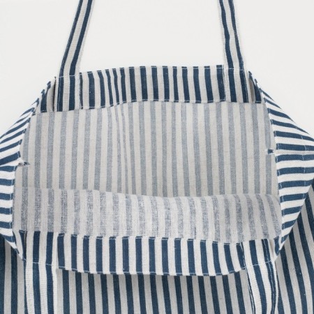 Shoper without fastening, white/blue color-2