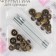 Installation buttons, alpha (S-shaped), d = 13 mm, 6 pcs, with the installer, antique color