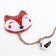 A toy for cats with cat mint and feathers "Fox", 10 cm, with a tambourine