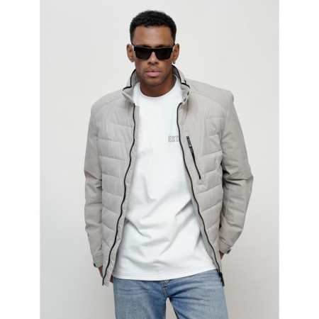 Male spring jacket, size 50, light-gray color-9
