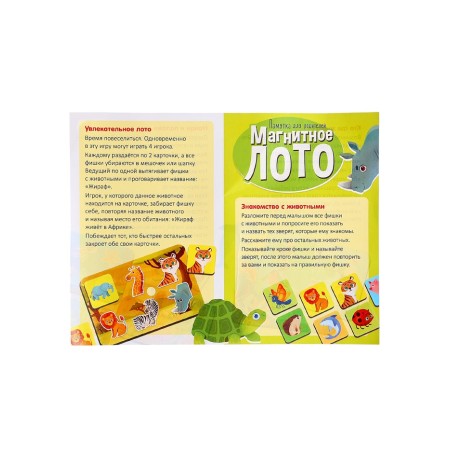 Developing set "Magnetic lotto", 48 chips, 8 fields-4