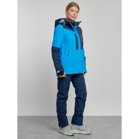 Ski costume female winter, size 48, blue color-1