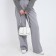 Female bag on the shoulder, white color 25*16*6 cm