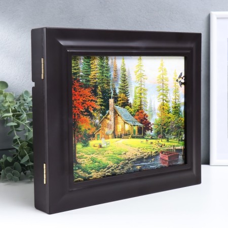 Key of "Ducks at the Forest House" Wenge 26.5x31.5x4.5 cm Mix-1