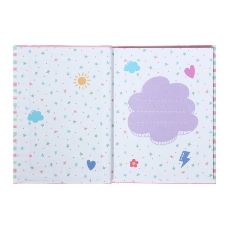 Notepad A6, 48 sheets in the "Bunny" line, a 7BC cover with foam rubber, matte lamination, selective varnish with sparkles, block 70g/m2-2