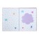 Notepad A6, 48 sheets in the "Bunny" line, a 7BC cover with foam rubber, matte lamination, selective varnish with sparkles, block 70g/m2