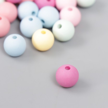 Beads for creativity plastic "Marshmallow" matte set 20 g d = 1 cm-1