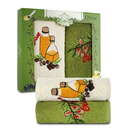 A set of terry napkins Diva Afrodita Ceylin "Oliva", size 30x50 cm, 2 pcs-4
