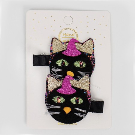 Carnival clamp "Black cat" set 2 pieces-2