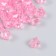 Plastic beads "Crystal polyhedron. Neon-pink" Transparent set of 20 g 1x1x1 cm