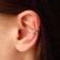Earring "Kaff" Infinity, white color in gold