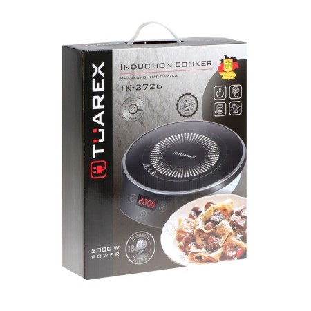 Induction Tuarex TK-2726, 2000 watts, 1 burner, black and white-5