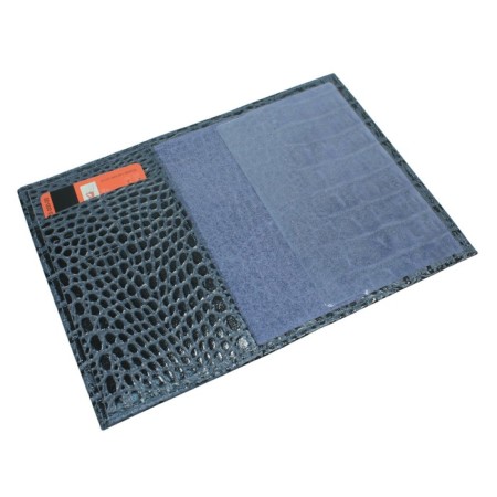 Cover for a passport, department for credit cards, blue color-1