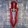 Souvenir sword on a tablet, blade 27 cm, handle with the head of the old man
