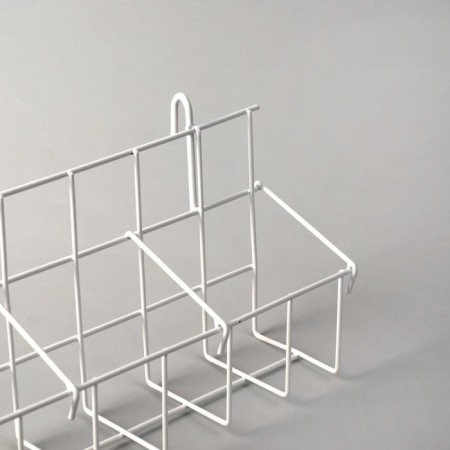Basket for seeds on a mesh of 59.5 × 10 × 13 cm, white color-1