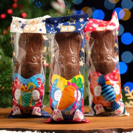 New Year. Chocolate figure "Hare" in Floo-pack, 35 g