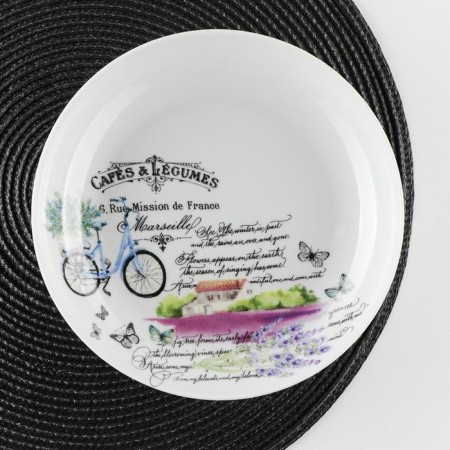 Porcelain Porcelain “Provence”, 700 ml, D = 20.5 cm, Mix drawing, white-4