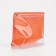 Cosmetic bag with zip-gl, transparent/orange color