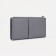 Women's wallet on the button, gray color