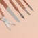 Manicure set, 12 items, in case, beige/pink gold color