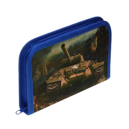 Penal School "Tank", 13 x 19.5 cm, with lightning, 1 section, with filling, fabric-3