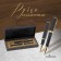 Ballic handles, 2 pcs.: Capillary, ball rotary, gift "Business" in the leatherette case, black