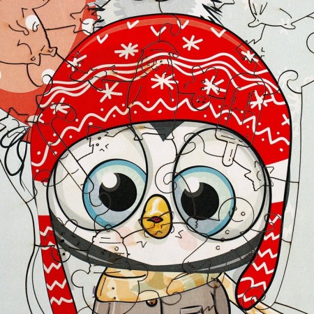 Wooden puzzle "Sweet Penguin" s-3