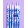 Candles for the cake "wavy lines", 6 pcs, white with blue