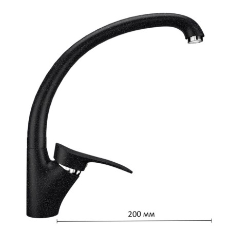 Kitchen mixer Ulgran U001-308, black color