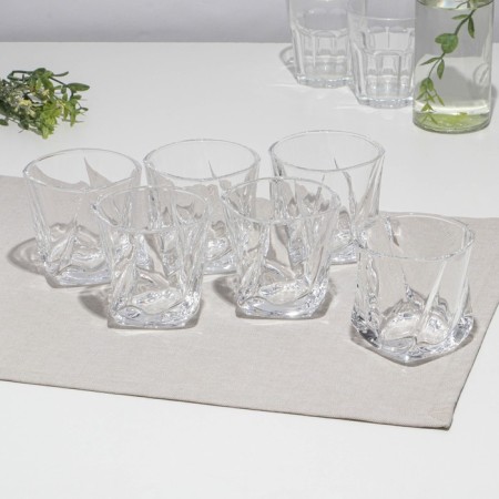 A set of low glasses, glass, d = 9 cm, h = 9 cm, 310 ml, 6 pcs