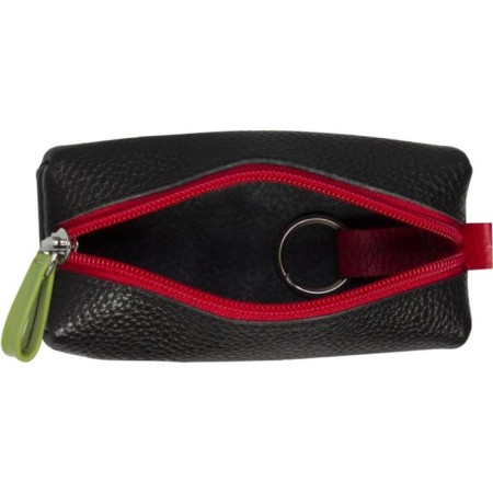 Gift set: cover for passport and key holder, black color-3