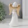 Souvenir Polystone "Angel-Virgin with a star" White with gold 13.5x6.3x4.5 cm