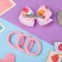 Hair set "Marta" (3 elastic bands, 1 clamp) pies, pink