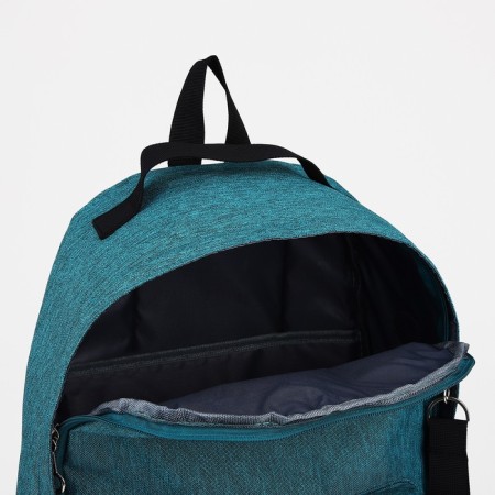 Youth backpack from a lightning textile, 3 pockets, Fulldorn, Biryuzovoy color-3